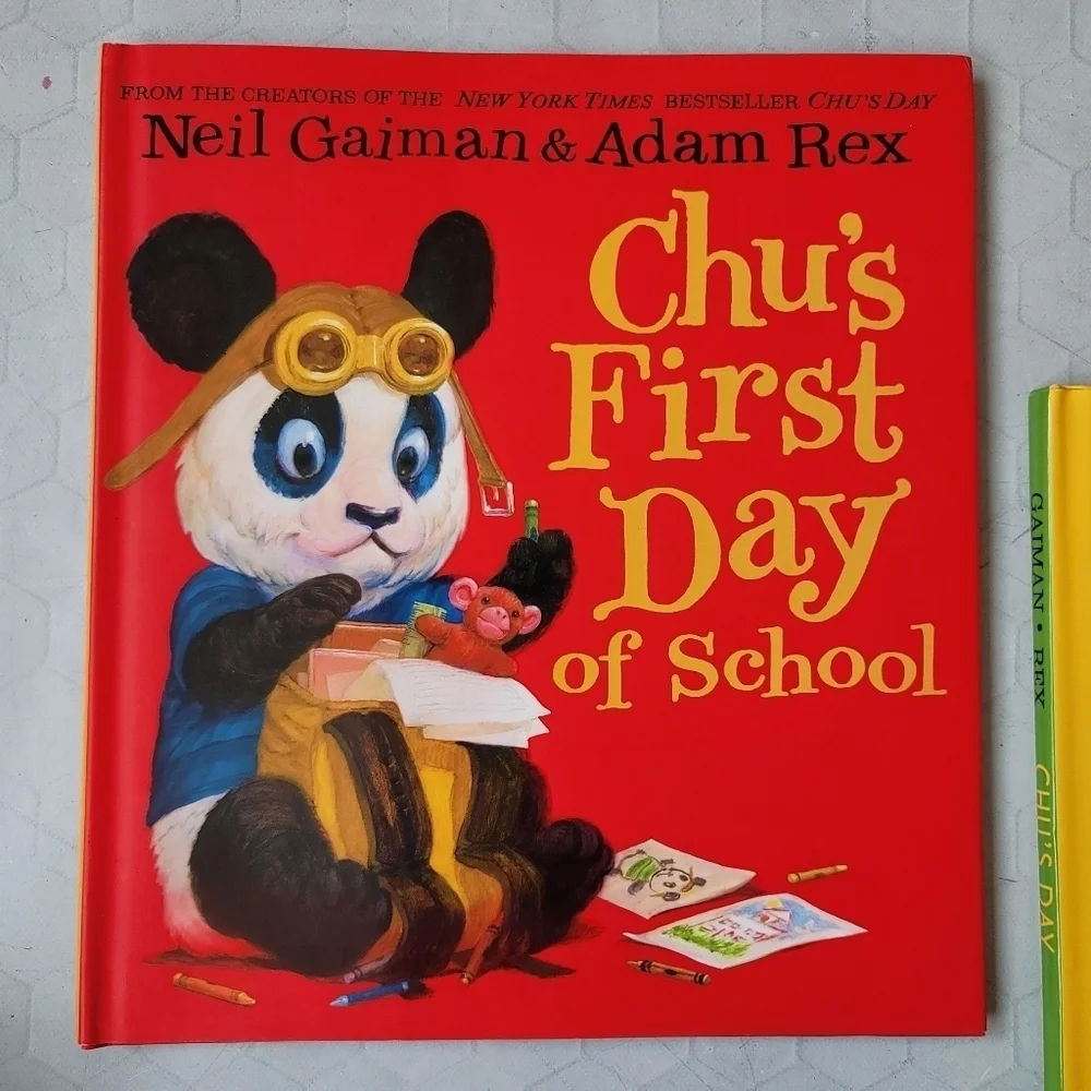 Chu's Day & Chu's First Day of School Hardcover Books Neil Gaiman Adam Rex